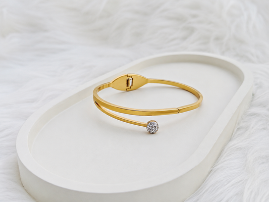 ✨💎 Luxury Gold Crystal Cuff Bracelet for Women 💎✨