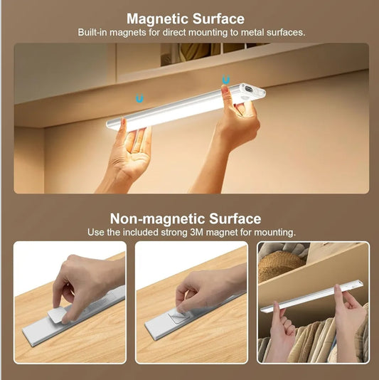 Motion Sensor LED Cabinet Light – Wireless Rechargeable Under Cabinet Lighting