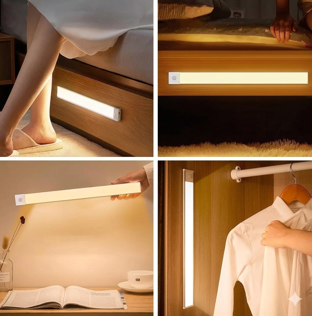 Motion Sensor LED Cabinet Light – Wireless Rechargeable Under Cabinet Lighting