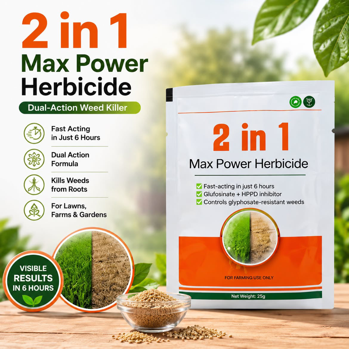 Dual-Action Weed Killer - Max Power Herbicide (Pack of 2)