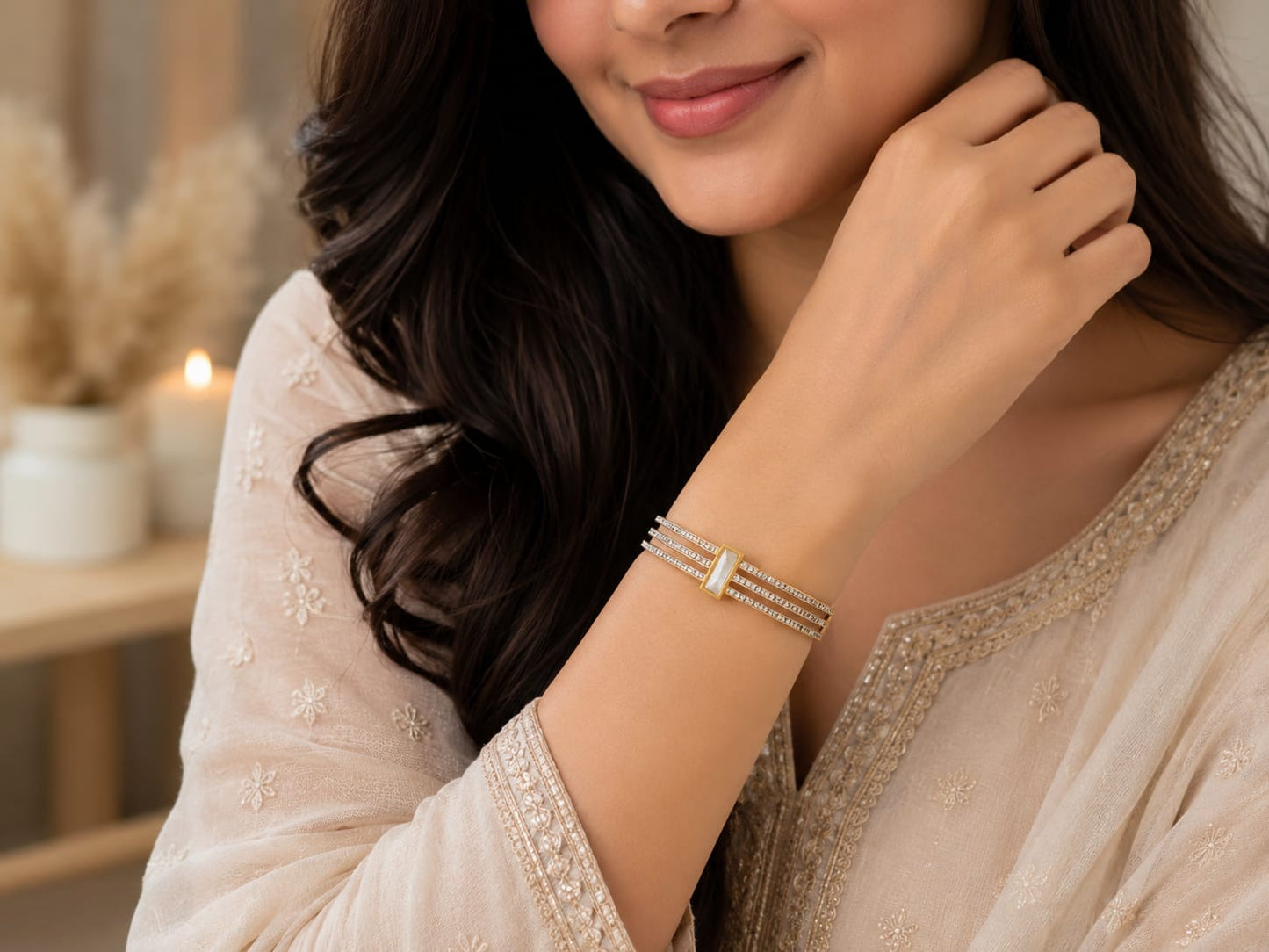 ✨💎 Luxury Crystal Gold-Tone Bracelet for Women 💛✨