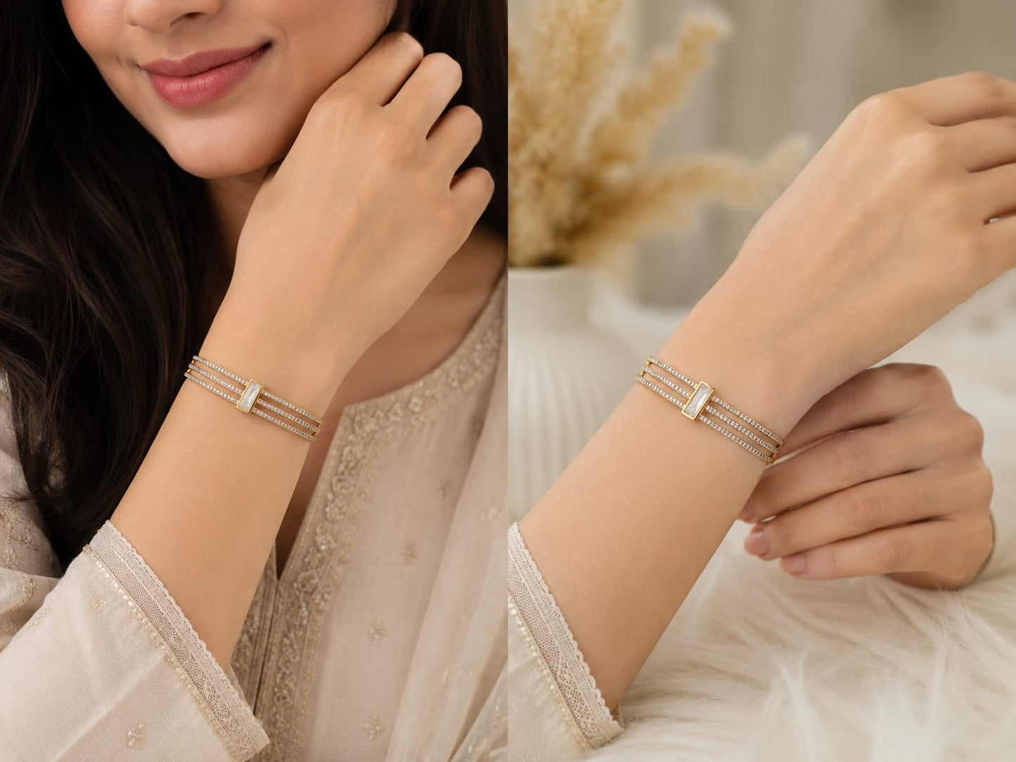 ✨💎 Luxury Crystal Gold-Tone Bracelet for Women 💛✨