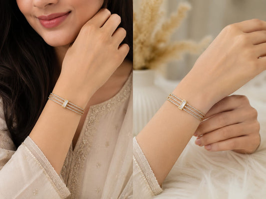 ✨💎 Luxury Crystal Gold-Tone Bracelet for Women 💛✨