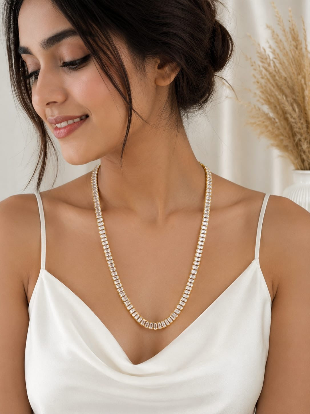 ✨ Royal Baguette Crystal Necklace 💎👑