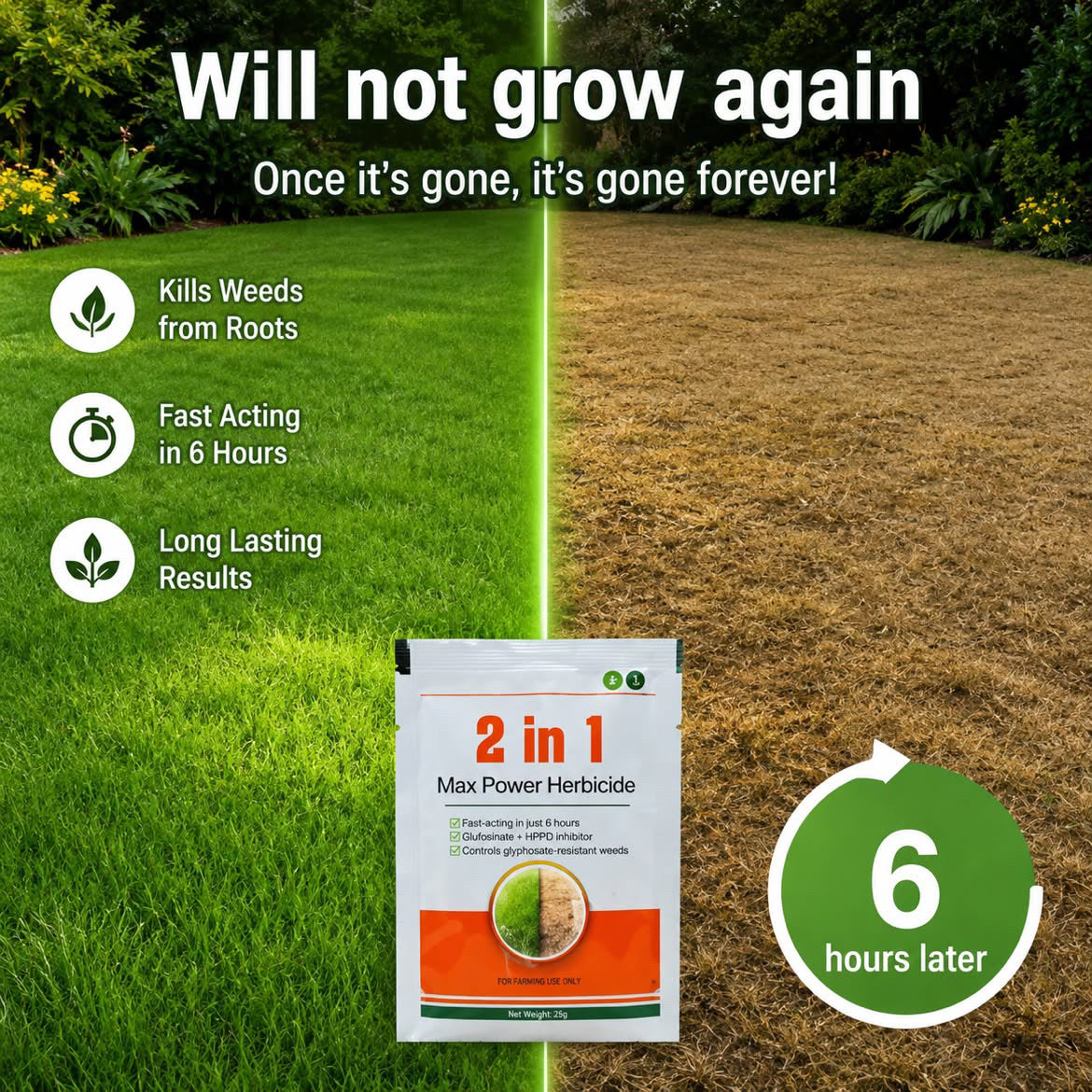 Dual-Action Weed Killer - Max Power Herbicide (Pack of 2)