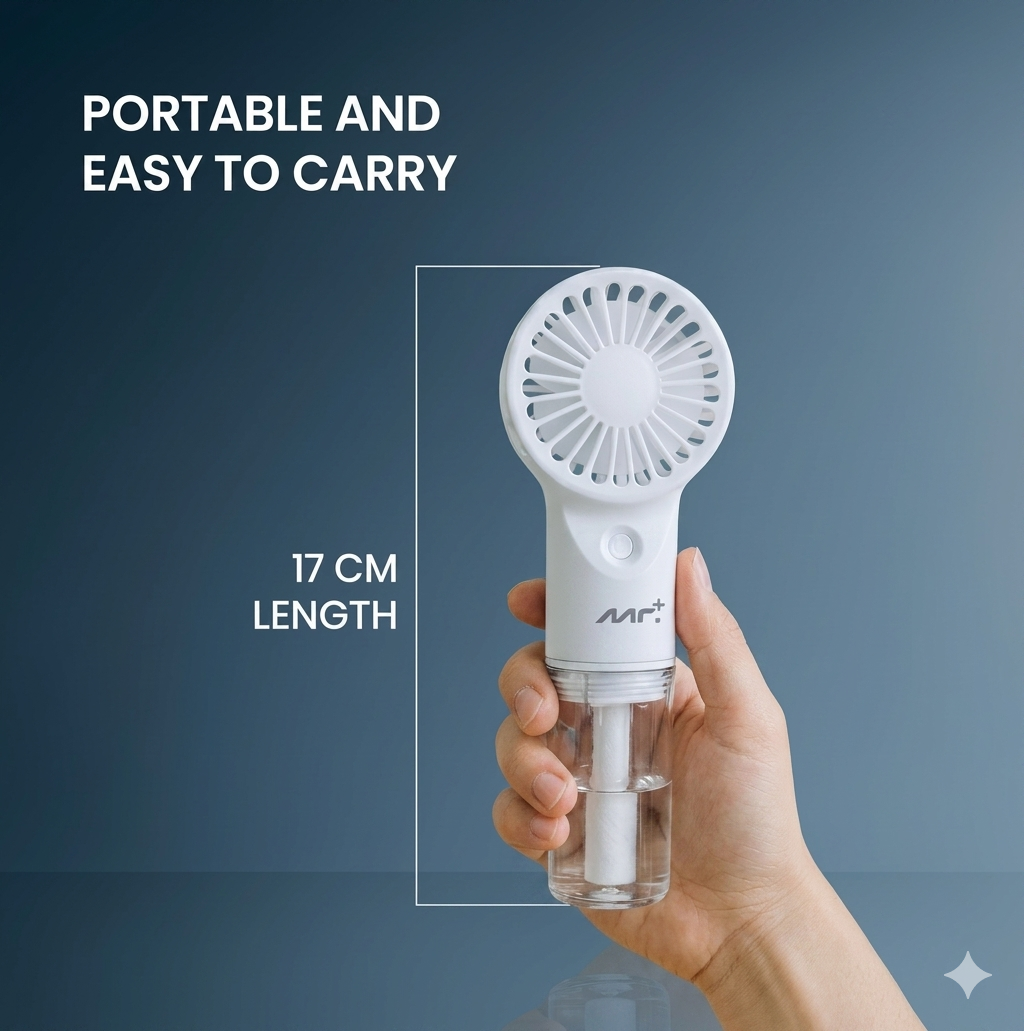 Portable Rechargeable Spray Mini Fan with Water Mist Cooling