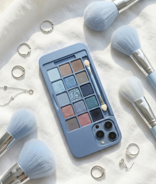 Viral iPhone-Style Eyeshadow Palette ✨ (12 Shades) with Mirror & Brush