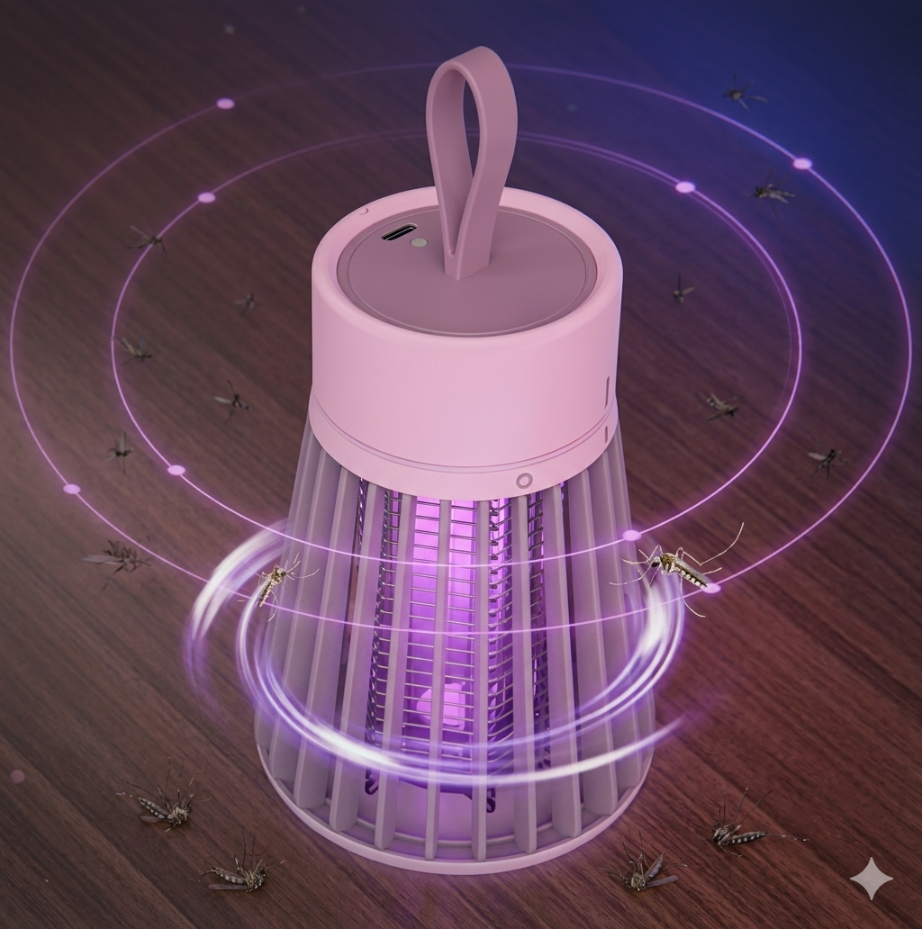 🦟 Rechargeable Mosquito Killer Lamp – Safe, Silent & Powerful Protection