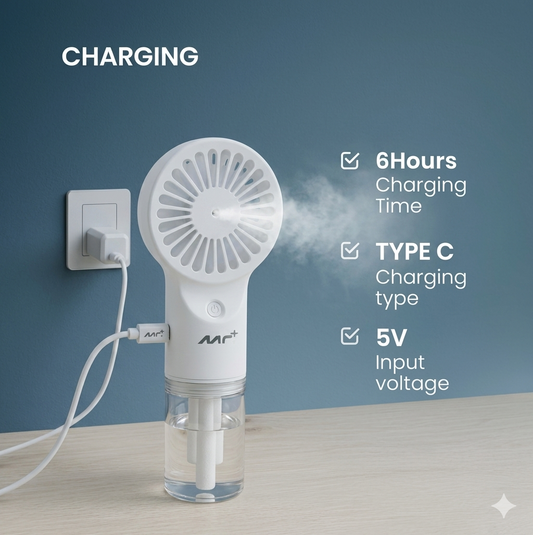 Portable Rechargeable Spray Mini Fan with Water Mist Cooling