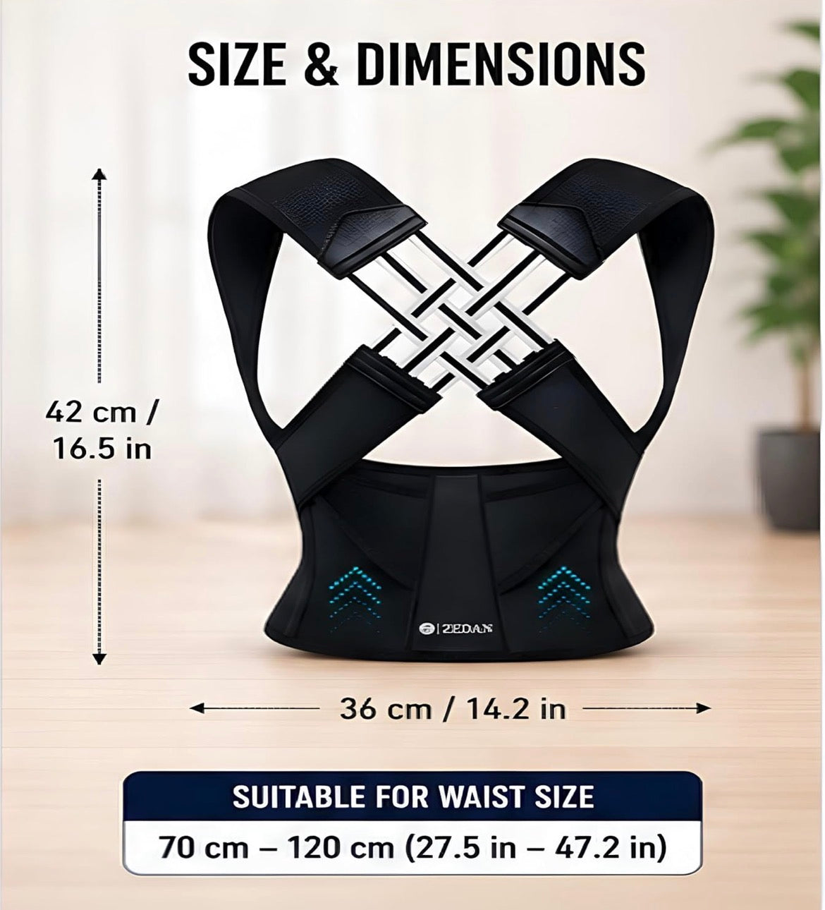 Posture Corrector Free Size | Back Straightener & Shoulder Support Belt for Men & Women