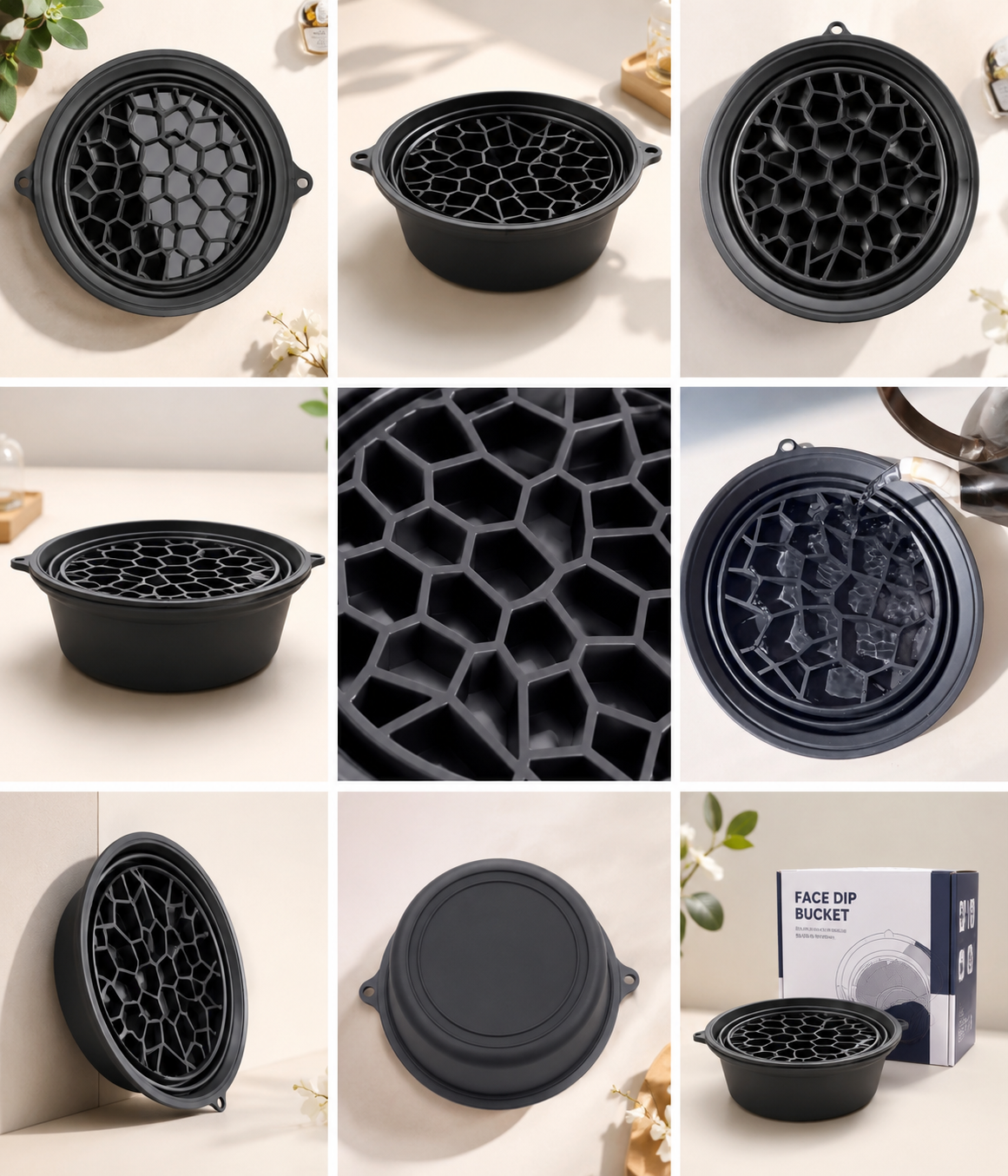 🧊 Foldable Ice Facial Bowl for Face Therapy | Collapsible Silicone Skin Care Bowl