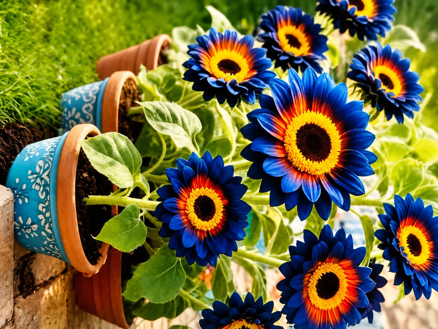 🌻 Blue Flame Sunflower Seeds + 100g Organic Potting Mix FREE