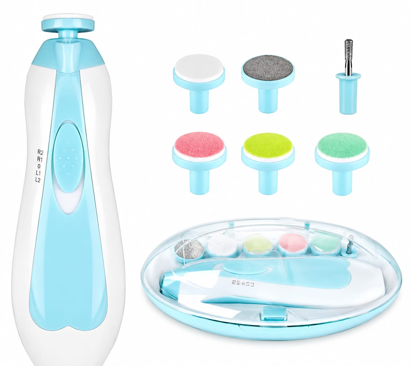 👶 Baby Electric Nail Trimmer with LED Light | Newborn & Infant Nail File