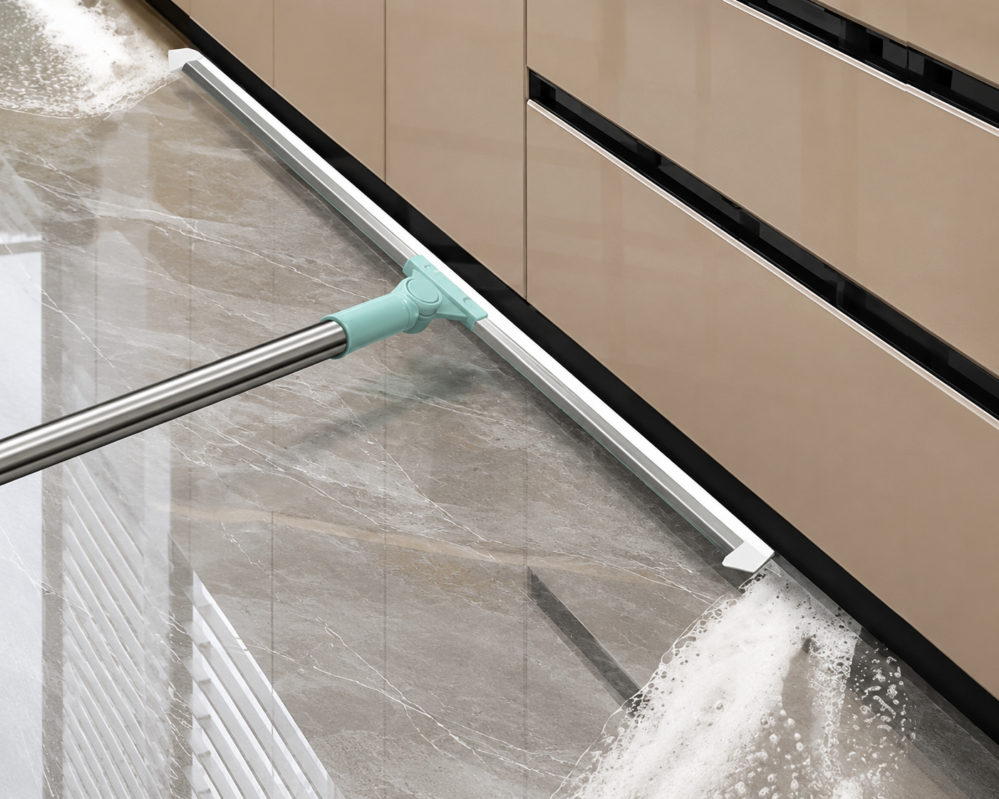 🧹 Multi-Surface Long Handle Glass & Tile Mop | ✨ Easy Cleaning Wiper for Glass, Tiles & Floors