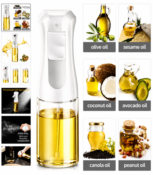 Premium Oil Spray Bottle – 2-in-1 Kitchen Oil Sprayer for Cooking, BBQ & Salad (Leak-Proof, Fine Mist)